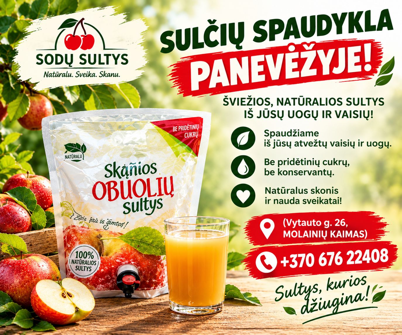 Švieži obuoliai